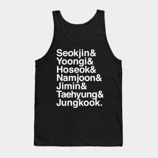 BTS Helvetiva Names Tank Top